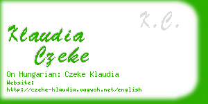 klaudia czeke business card